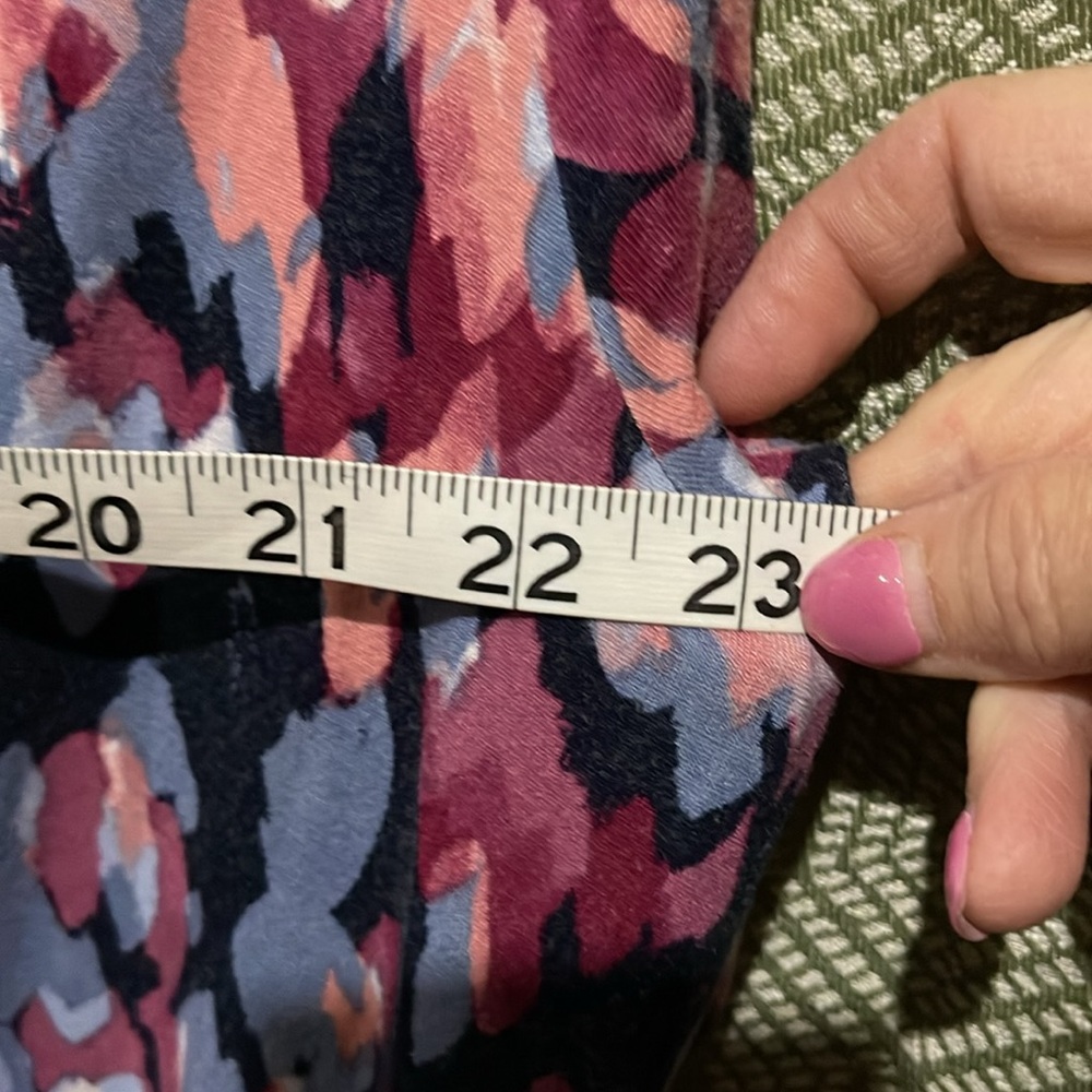 Ruby Rd. Purple and Pink Rounded Neckline 3/4 Sleeve Blouse - Picture 10 of 10